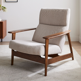 Trueliving_Midcentury Show Wood Highback Chair_Beige_H 35 X L 33 X D 38